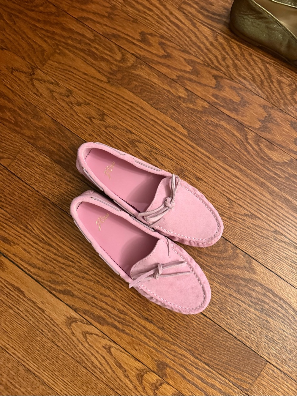 J Crew Women's Pink Suede Moccasin Loafers - Comfortable Slip-On